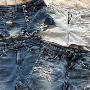 All 4 pairs American Eagle Jean shorts!!